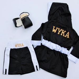 Baby Boxing Set: Personalized Robe, Shorts & Gloves - Knockout Style!