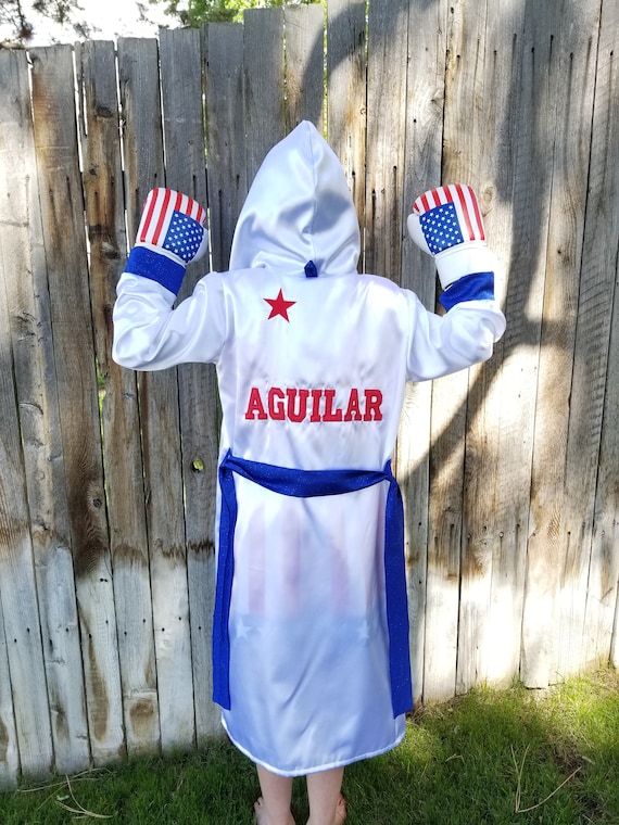 Boxing Match Boxer Costume Long Sleeve Men Boxing Robe Personality Party
