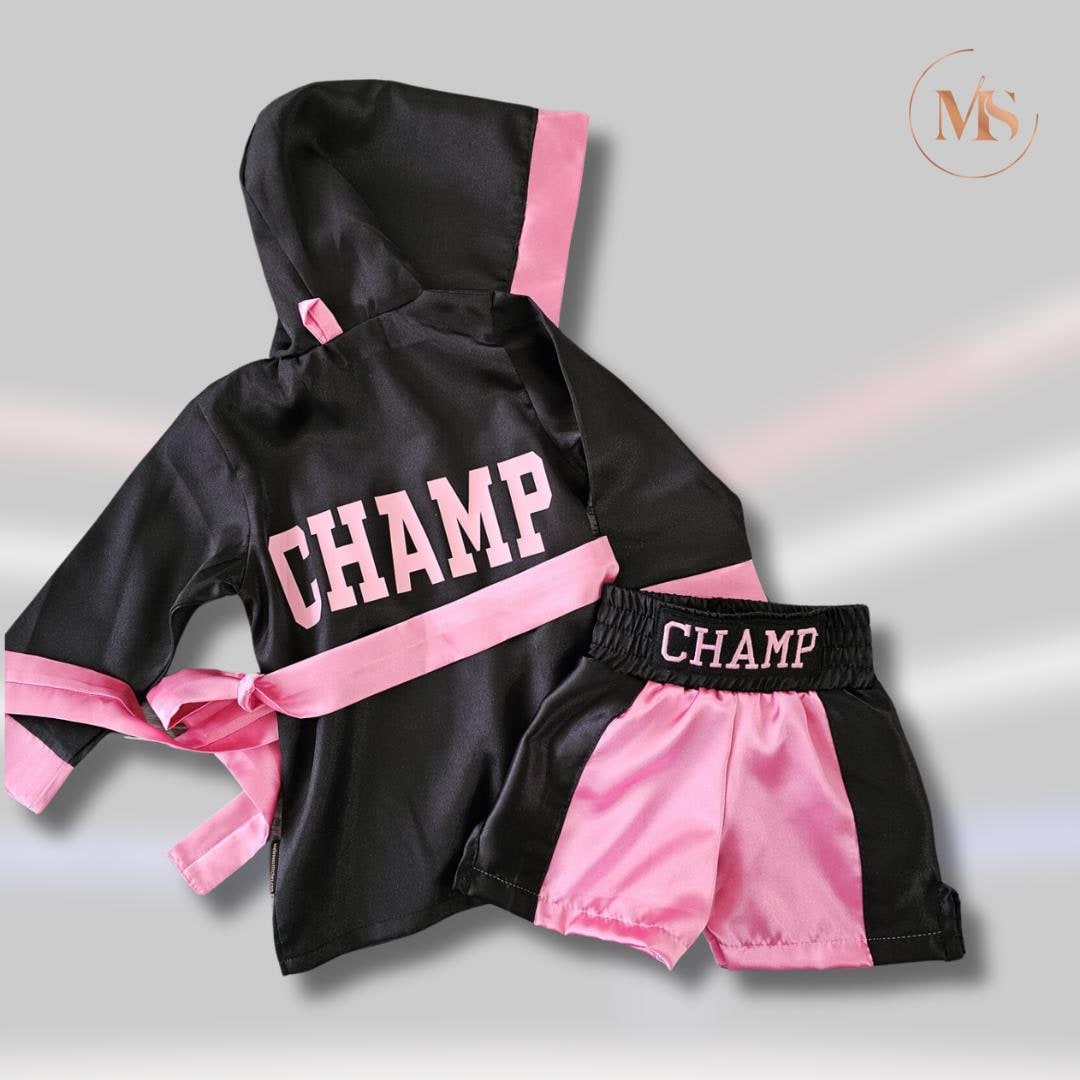 Boxing Set Customization Personalized Kids Boxing Set: Custom Robe & Shorts for Little Champions ...