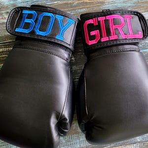 Gender Reveal Baby Boxing Gloves – Personalized Set