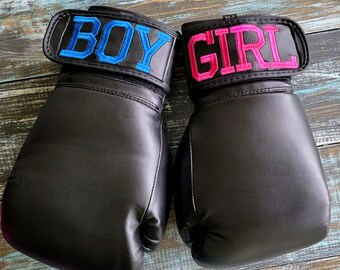 Gender Reveal Baby Boxing Gloves – Personalized Set