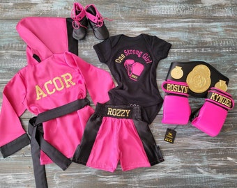 Vibrant Baby Boxing Sets: Pink, Purple, and Hot Pink
