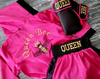 Personalized Adult Boxing Set: Robe, Trunks, and Gloves