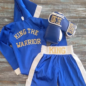 Personalized Adult Boxing Set: Robe, Shorts, and Gloves