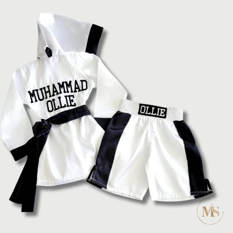 Personalized Baby Boxing Set: Robe, Shorts & Gloves | Individual Pieces or Combo Robe + Shorts