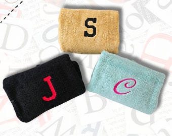 Personalized Initial Embroidered Towels