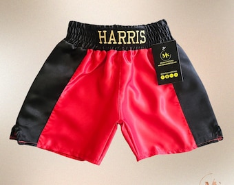 Strong Little Baby Boxing Shorts | Personalized Infant Boxing Outfit | Custom Baby Gift | Brave Little Champion