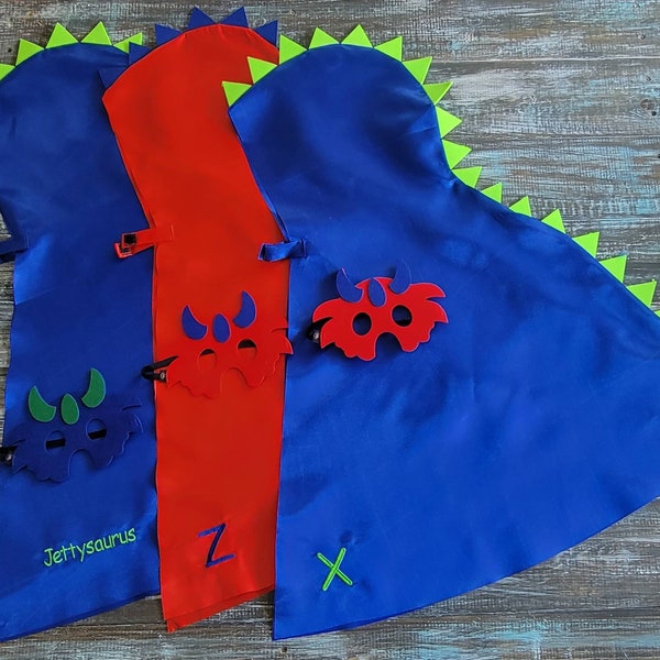 Kids Dinosaur cape and mask set