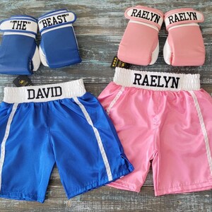 Personalized Baby Boxing Set: Gloves and Shorts