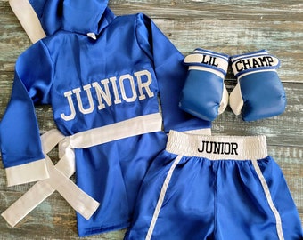 Ready to Ship Baby Boxing Set with Personalized 'Junior' Name