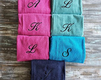X-Large Personalized Hooded Towel Embroidered with One Letter