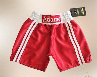 Kids & Baby Personalized Muay Thai Trunks | Custom Embroidered Muay Thai Shorts | Infant and Toddler Thai Boxing Shorts
