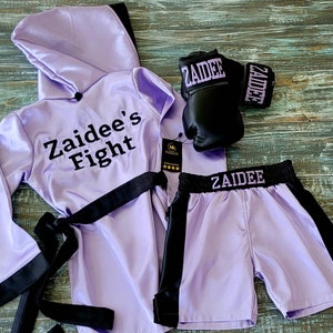 Pro & Amateur Personalized Adult Boxing Set: Robe, Shorts, and Gloves