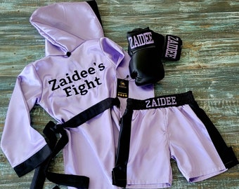 Pro & Amateur Personalized Adult Boxing Set: Robe, Shorts, and Gloves