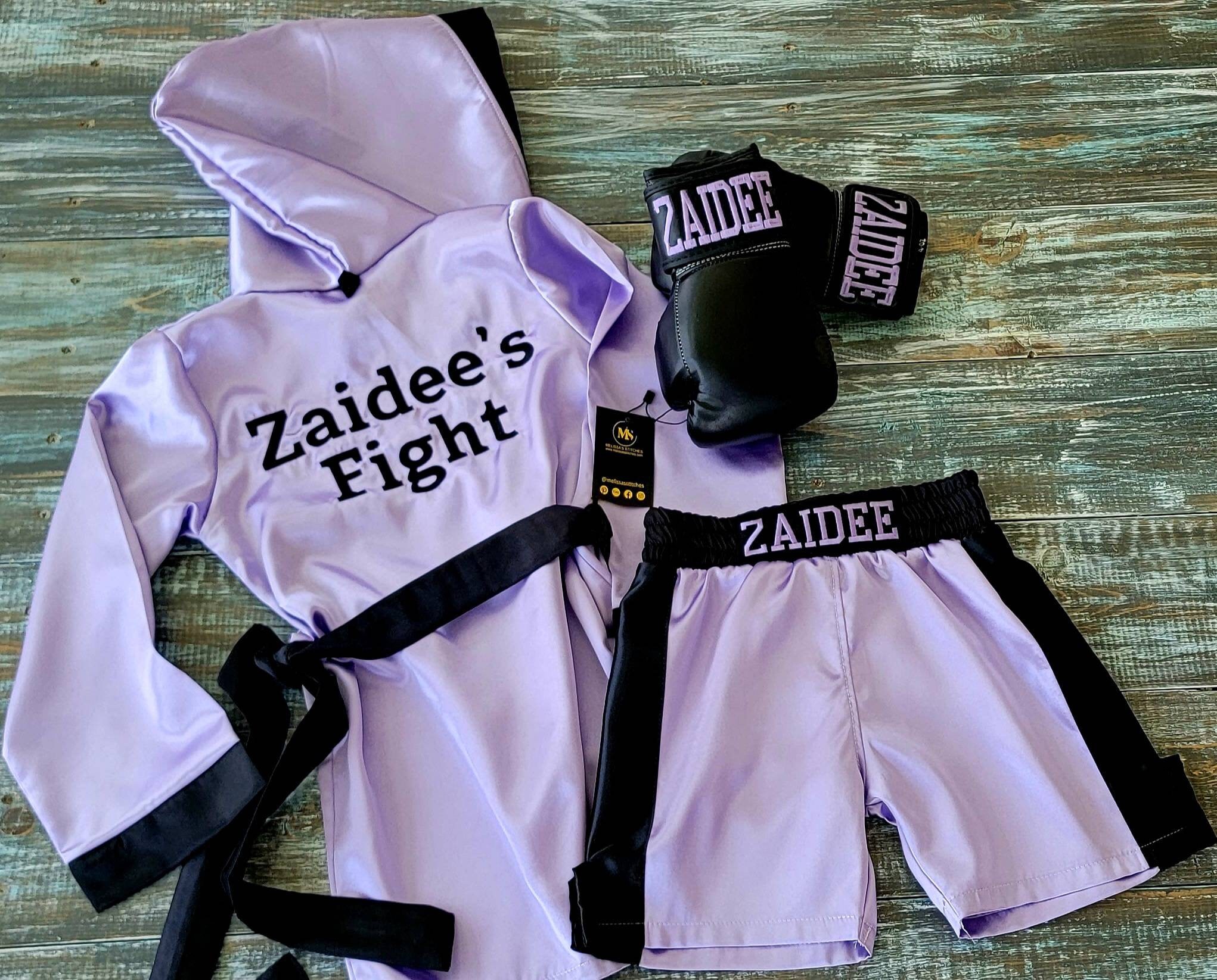 Pro and Amateur Personalized Adult Boxing Set Robe Shorts image