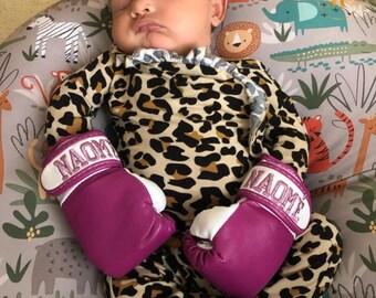 Mini Champs in the Making – Personalized Baby & Toddler Boxing Gloves | Custom Embroidered Keepsake