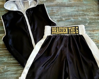 Youth Boxing Champion Outfit: Vest and Shorts