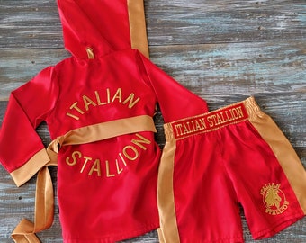 Baby Boxing Set: Personalized Robe and Shorts for Your Little Champion