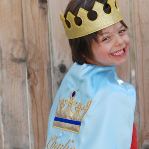 Medieval cape and crown set/King Cape / Prince cape/Custom Cape/Super Hero/Birthday bash cape