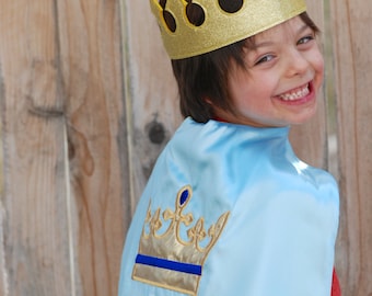 Medieval cape and crown set/King Cape / Prince cape/Custom Cape/Super Hero/Birthday bash cape