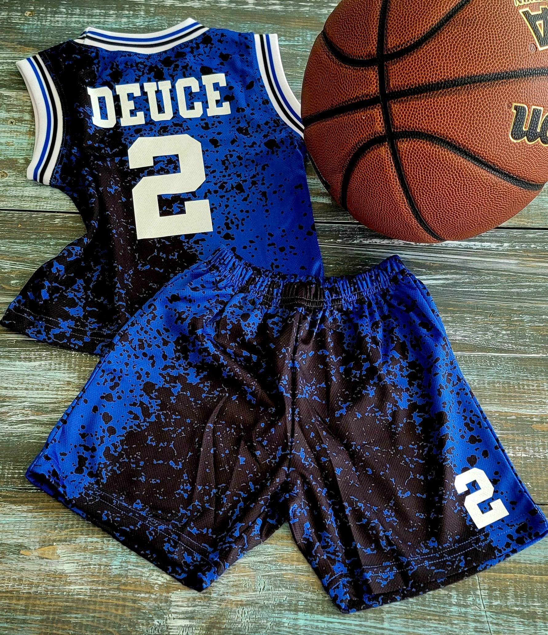 MelissasStitches Slam Dunk Sale: Kids' Personalized Basketball Jerseys & Shorts + Mini Basketball