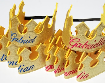 10 Personalized King Crown Party Favor