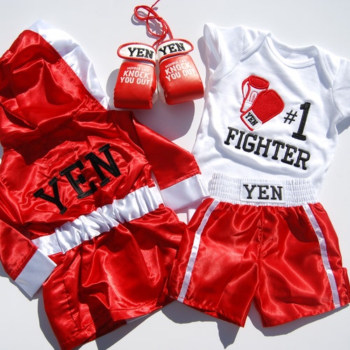 Baby First Birthday Boxing Set Etsy