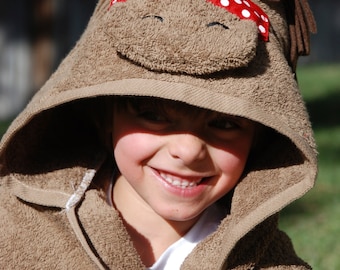 Gallop into Fun with Our Kids Horse Hooded Towel! (boys and girls' versions)