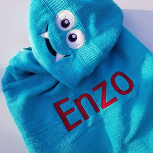Roar Into Bath Time Fun with Personalized Monsters Hooded Towel!