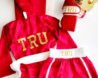 Royal Baby Boxing Set: Personalized Robe, Shorts, Gloves, and Crown