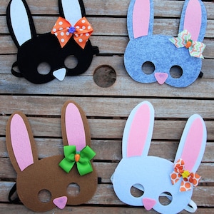 Bunny Bliss: Set of 10 Felt Masks for Easter Fun!