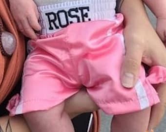 Gender Reveal Baby Boxing Outfit | Personalized Baby Shorts | Baby Announcement Gift | Little Champion