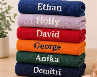 Custom Embroidered Towel with Name | Personalized Graduation Towel | College Bound Gift | Graduation Gift for Students Going Away to College