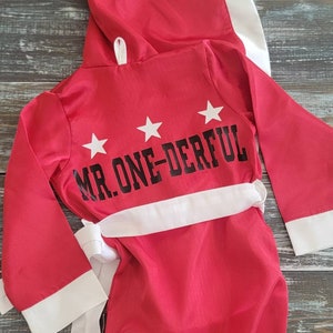 Personalized Baby Boxing Robe with Vinyl Screen Transfer