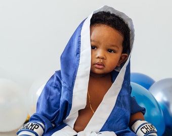 Baby Champion's Boxing Set: Personalized Robe, Shorts, and Gloves