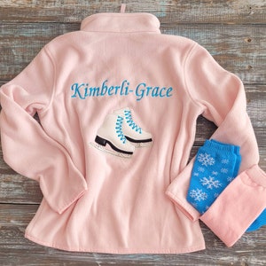 Personalized Ice Skating Jacket + 1 Pairs of Leg Warmers for Girls