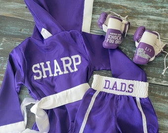 Newborn Baby Boxing Robe Set: Boxing Gloves, Shorts, and Champ Outfit