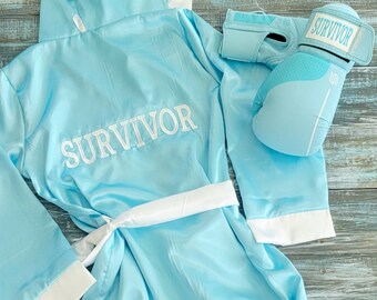 Adult Boxing Robe and Gloves Survivor Set