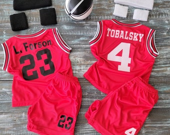 Ultimate Kids Basketball Set: Personalized Jersey, Shorts, Ball, and Sweatband Combo