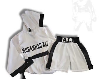 Personalized Baby & Kids Boxing Legends Set "Muhammad Ali" Edition – Knockout Halloween Costume with Custom Robe and Shorts only