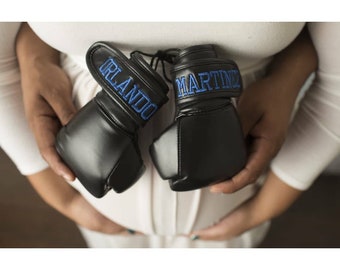 Tiny Knockout: Personalized Baby Boxing Gloves for Epic Pregnancy Announcements