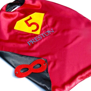 Birthday Superhero cape  personalized with Masks set /  Birthday  cape and  Mask