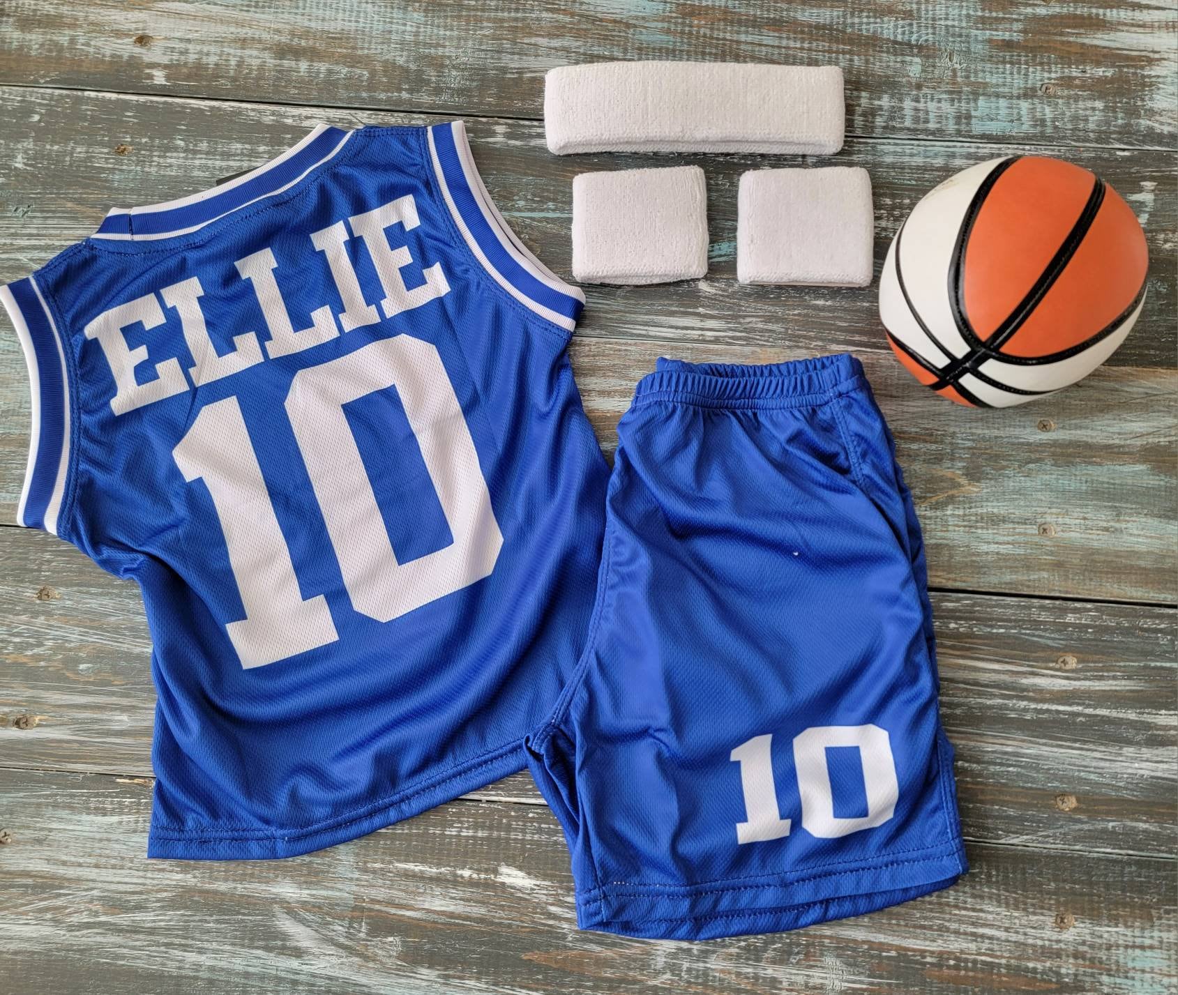 MelissasStitches Slam Dunk Sale: Kids' Personalized Basketball Jerseys & Shorts + Mini Basketball