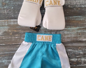 Create Your Unique Style: Personalized Boxing Gloves and Shorts Set