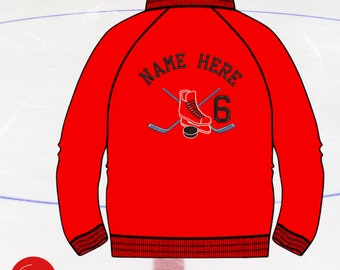 Personalized Ice Hockey Fleece Jacket for Boys