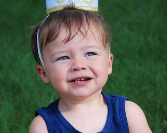 Baby First Birthday crown/ Prince crown/ Baby king crown/ Little prince crown