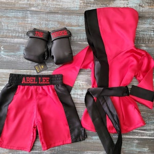 Personalized Baby Boxing Set: ROBE, Shorts & Gloves, Kids boxing set