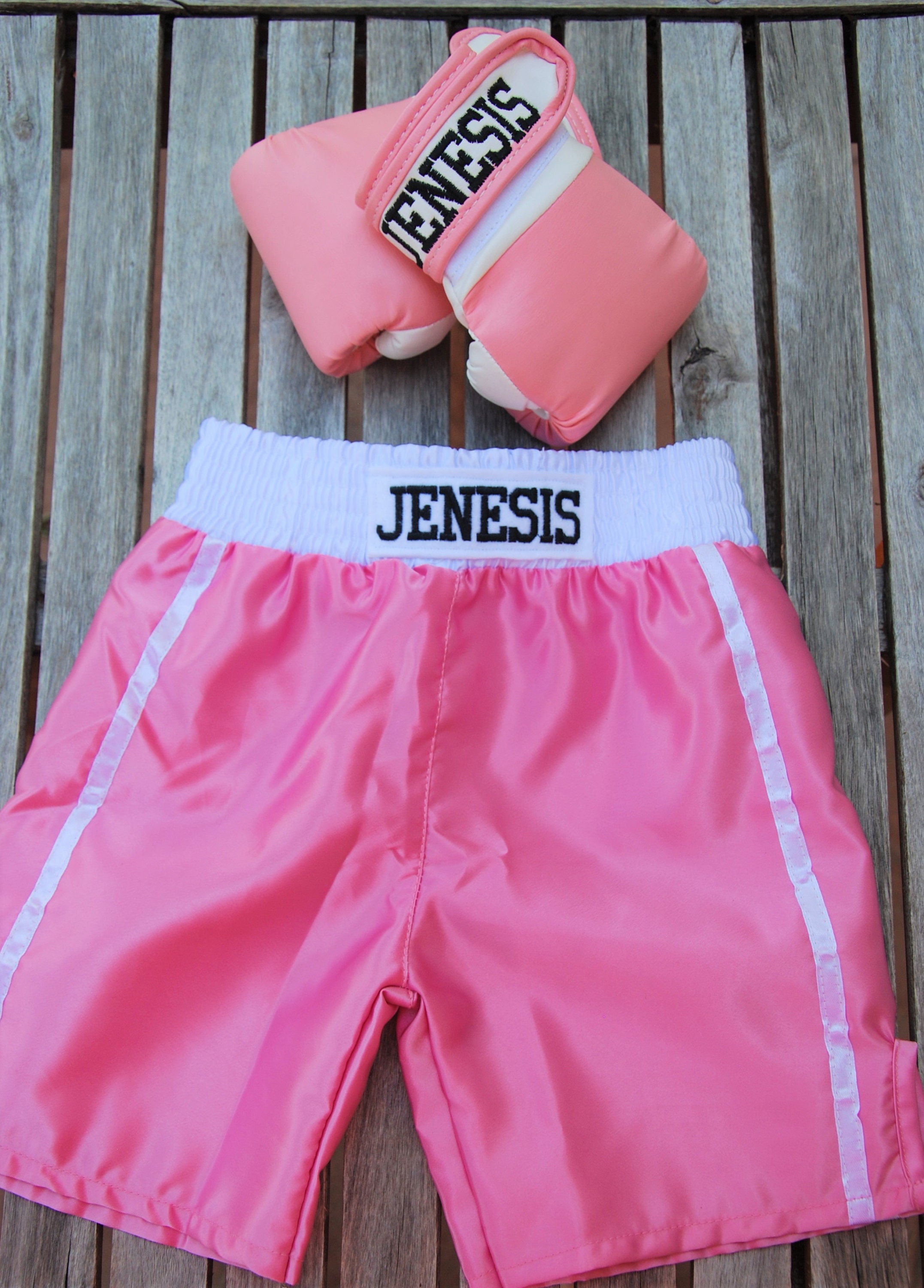 Shorts Boxe Anglaise Personnalisé : KNBSH-027-Rose