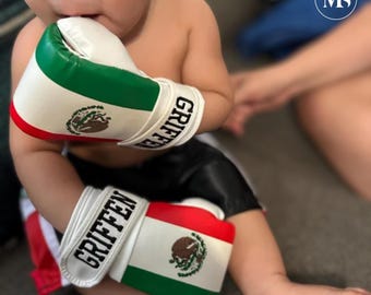 Personalized Kids Boxing Gloves with Country Flags – Infant & Toddler Boxing Gloves – Country Flags Theme | Personalized Baby Boxing Gloves