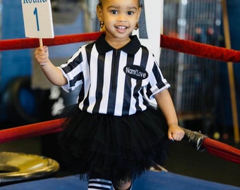 Kids' Referee Costume Set: Shirt, Skirt, and Socks